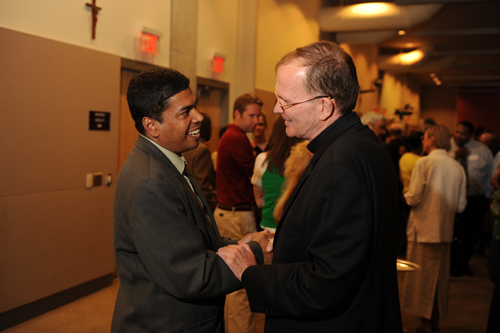 Father O'Connell with Nirmal Gomes